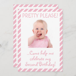 Humorose Baby Girl 2. Geburtstags-Party Einladung