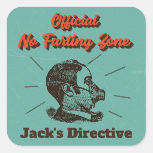 Humorose Keine Farbezone Vintag Türkis Quadratischer Aufkleber