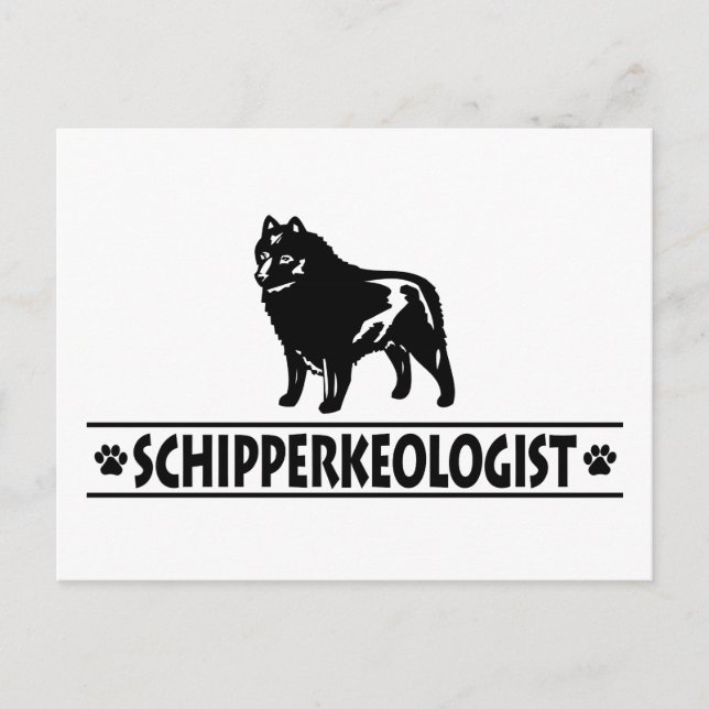 Humorose Schipperke Postkarte (Vorderseite)