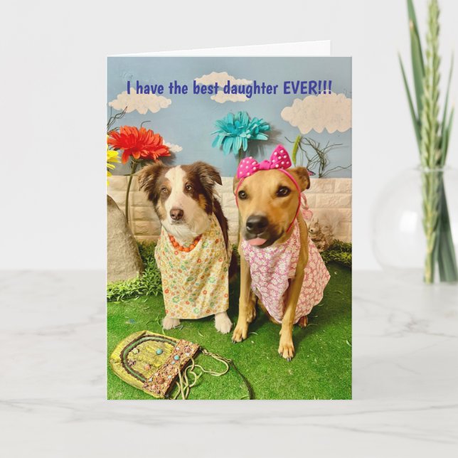 HUMOROUS DAUGHTER BIRTHDAY CARD FEIERTAGSKARTE (Vorderseite)