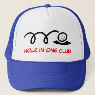 Humorous golf hat hole in one club truckerkappe