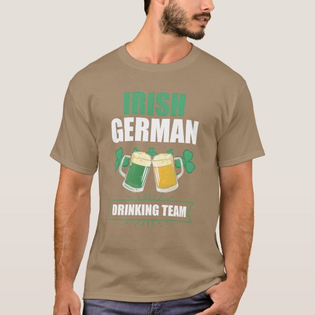 Humorous Irish German Drinking St Patrick Day vint T-Shirt (Vorderseite)
