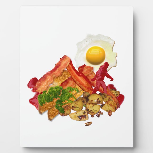 Humorous Ketschup Gone Squatchin for Bacon Fotoplatte (Vorderseite)