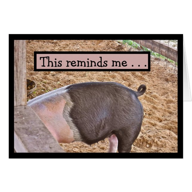 HUMOROUS "LET'S HVE LUNCH"/HOG ESSEN IN PIGPEN (Vorderseite (Horizontal))