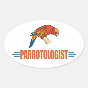 Humorous Parrot Lover Ovaler Aufkleber