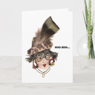 Humorousl WOO-HOO Lady Card Karte