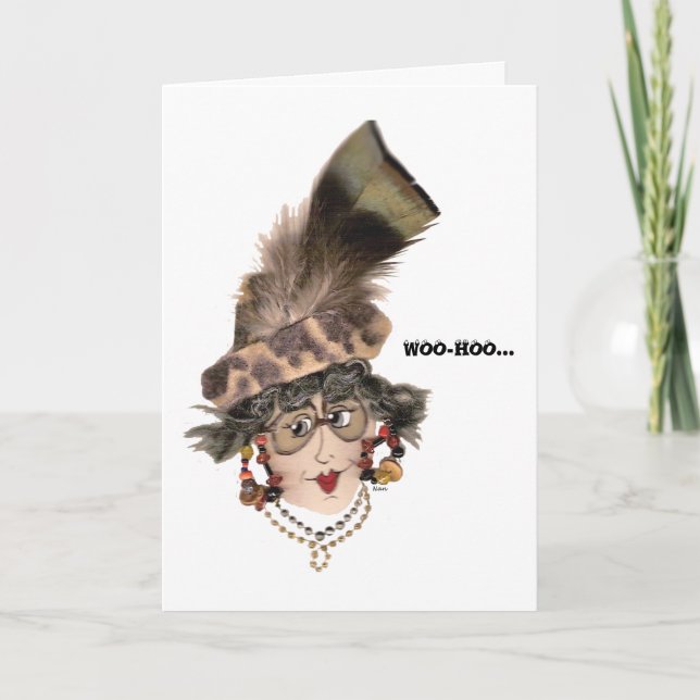 Humorousl WOO-HOO Lady Card Karte (Vorderseite)