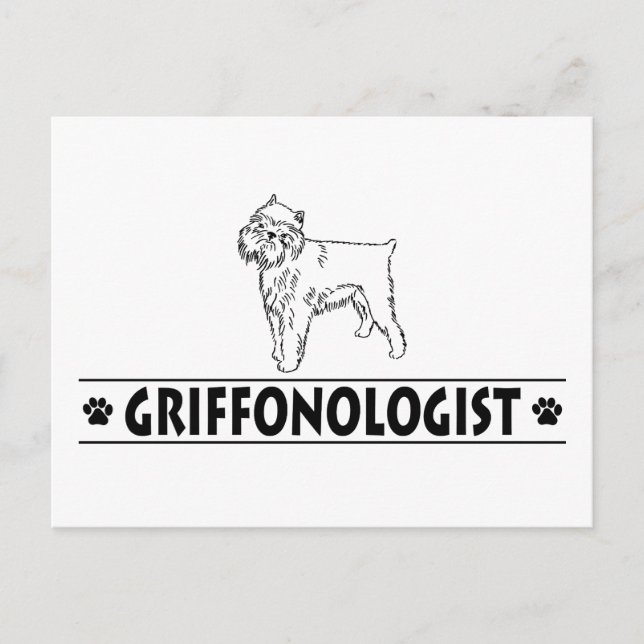 Humors Brussels Griffon Postkarte (Vorderseite)