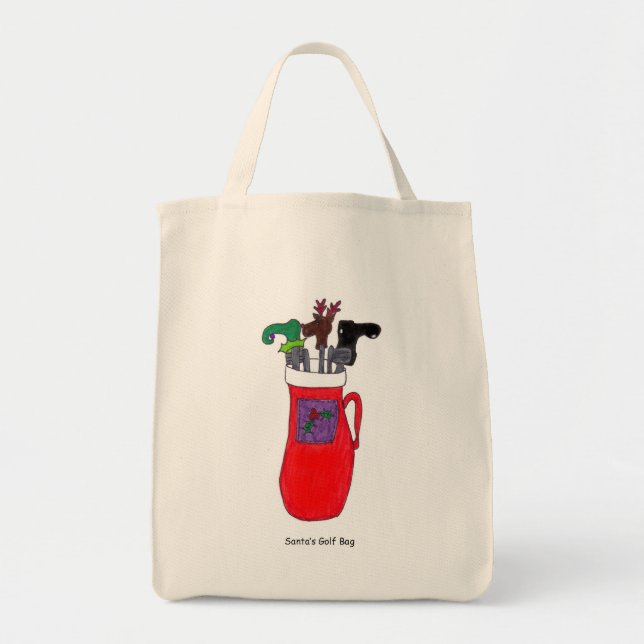 Humorsche Golf-Tasche des Weihnachtsmanns Tragetasche (Vorne)