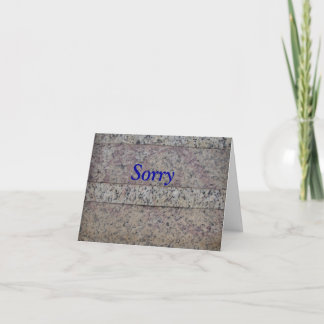 Humorus Apology Card Karte