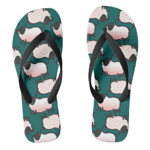 Humorvoll 1 Schwein Jahr 2019 Wählen Sie Farbe Män Flip Flops