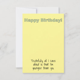 Humorvoll bin ich jünger als du Geburtstagskarte Dankeskarte