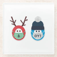 Humorvoll Masked Holiday Rentier und Oy!