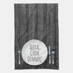 humorvolle Alexa Command zum Essen Geschirrtuch