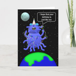 humorvolle Alien 2-Geburtstagskarte von Jo Images Dankeskarte