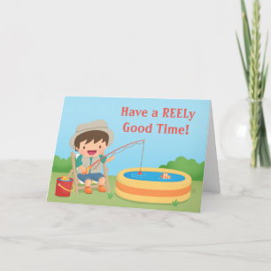 Humorvolle Angelkarte zum Geburtstag Karte