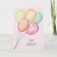 Humorvolle Aquarellballons Frauen zum Geburtstag