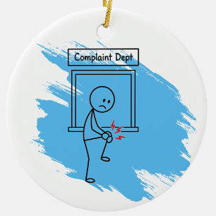 Humorvolle Beschwerde-Verzierung für Schmerzen mit Keramik Ornament