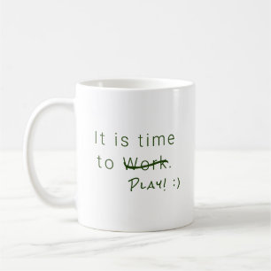 Humorvolle Bürozeit zum Arbeiten, Spielen, Einfach Kaffeetasse