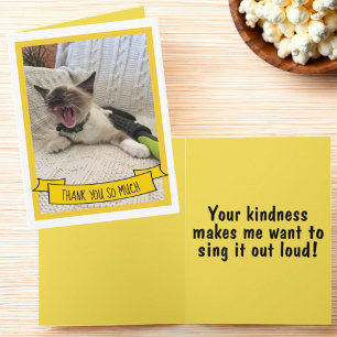 Humorvolle Dankeschön so viel Siam Kitten Foto Dankeskarte