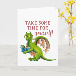 Humorvolle Drachen-Grußkarte Karte