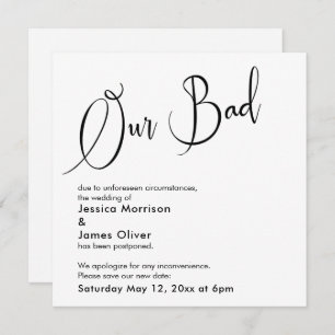 Humorvolle, elegante "Unsere schlechte" verspätete Einladung