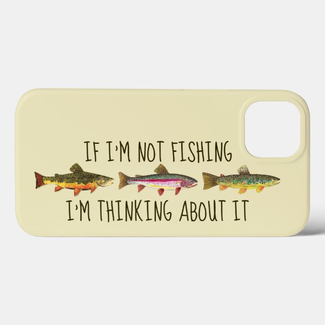 Humorvolle Forellenfischerei Case-Mate iPhone Hülle (Rückseite (Horizontal))