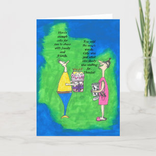 Humorvolle Geburtstagskarte Lady mit Ants in Pocke Karte