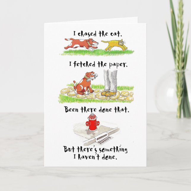 Humorvolle Geburtstagskarte mit Hundecharakter Karte (Vorderseite)