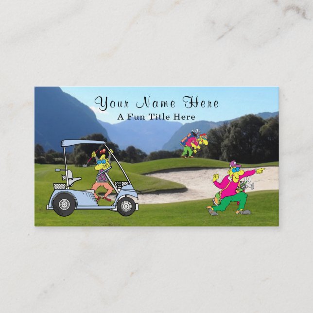 Humorvolle Golfspieler Visitenkarte (Vorderseite)
