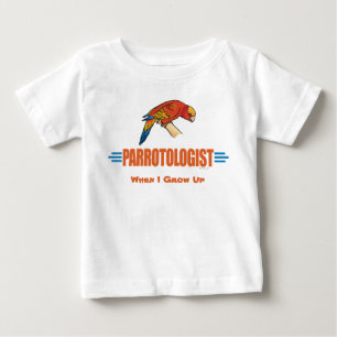 Humorvolle Ich liebe Papageien Baby T-shirt