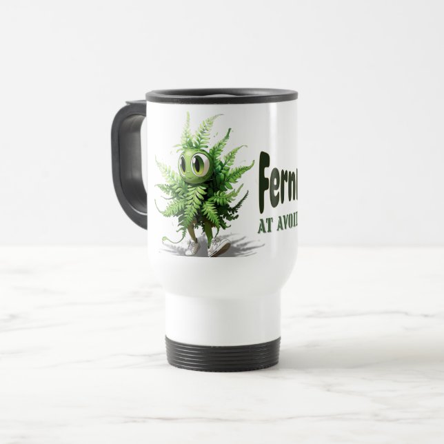 Humorvolle introvertierte Pflanzenliebhaber-Tasse Reisebecher (Vorderseite Links)