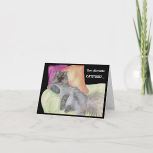 Humorvolle KATITUDE! Karte