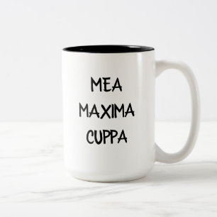 Humorvolle lateinische Katholischermea-Maxima Zweifarbige Tasse