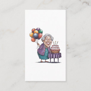 Humorvolle Nana-Geburtstagsfeier-Ballon-Kunst Visitenkarte