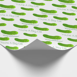 Humorvolle Pickle Gratulationen Wrapping Paper Geschenkpapier