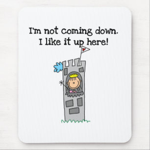 Humorvolle Prinzessin im Turm Mousepad