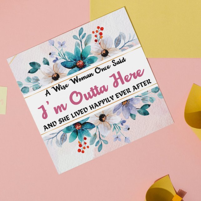 Humorvolle, sonnige Verlassend Karten für Coworker (Humorous Funny Leaving Cards for Coworker, Photo)