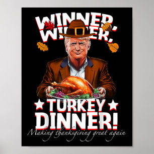 Humorvolle Trump Gewinner Türkei Abendessen Thanks Poster