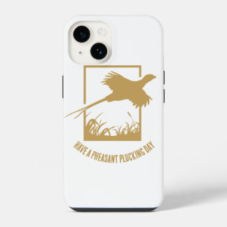 Humorvolle Vintage-Jagd auf Goldfasanen iPhone 14 Hülle