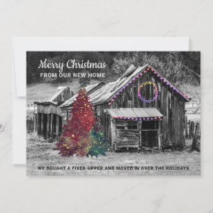 Humorvolle Weihnachts-Umzugs-Fixer-Upper-Neue-Haus Ankündigung