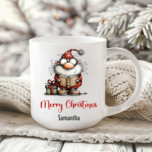 Humorvolle Weihnachtsmann-Minimalist-Tasse Kaffeetasse