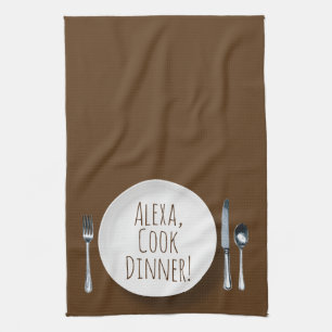 humorvoller Alexa Befehl für das Kochen des Geschirrtuch