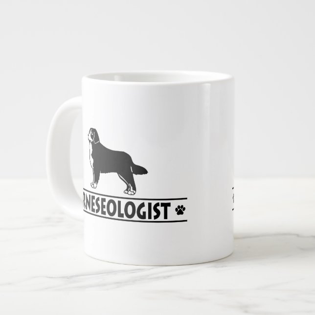 Humorvoller Bernese Gebirgshund Jumbo-Tasse (Vorderseite Links)