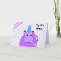 Humorvoller Flusspferd-Geburtstag