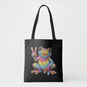 Humorvoller Froschliebhaber Tie-Dye Frosch Frieden