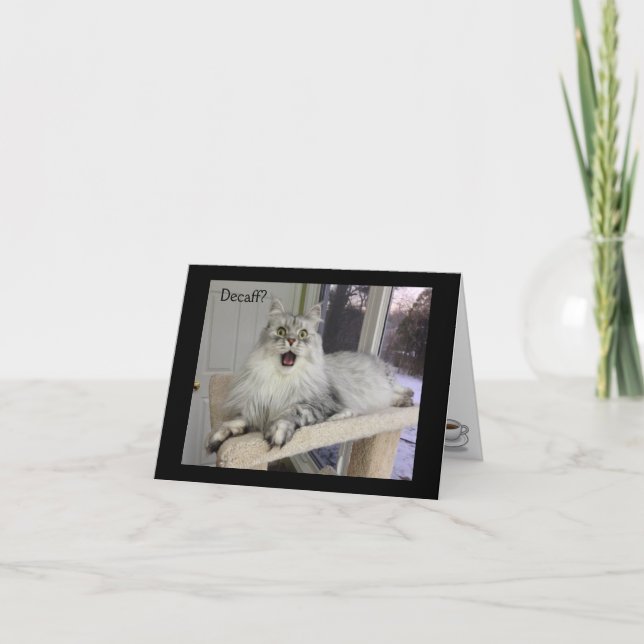 Humorvoller Kaffee Notecards Karte (Vorderseite)
