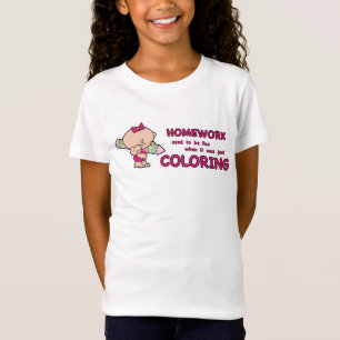 Humorvoller KinderHausaufgaben-Mädchen T - Shirt