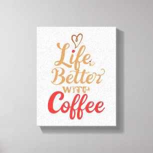 Humorvoller Morgencaffeine-Slogan Leinwanddruck