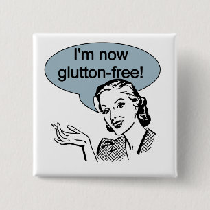 Humorvoller nährender Glutton frei Button